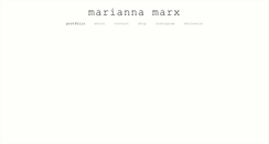 Desktop Screenshot of mariannamarx.com